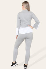 Load image into Gallery viewer, Ribbed Lounge Wear Flared Shirt &amp; Leggings Co-Ord Set
