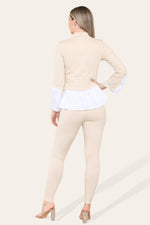 Load image into Gallery viewer, Ribbed Lounge Wear Flared Shirt &amp; Leggings Co-Ord Set
