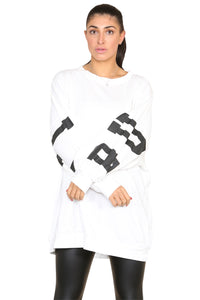 Curve Buffalo Slogan Print Oversized Jumper Dress