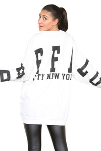 Curve Buffalo Slogan Print Oversized Jumper Dress