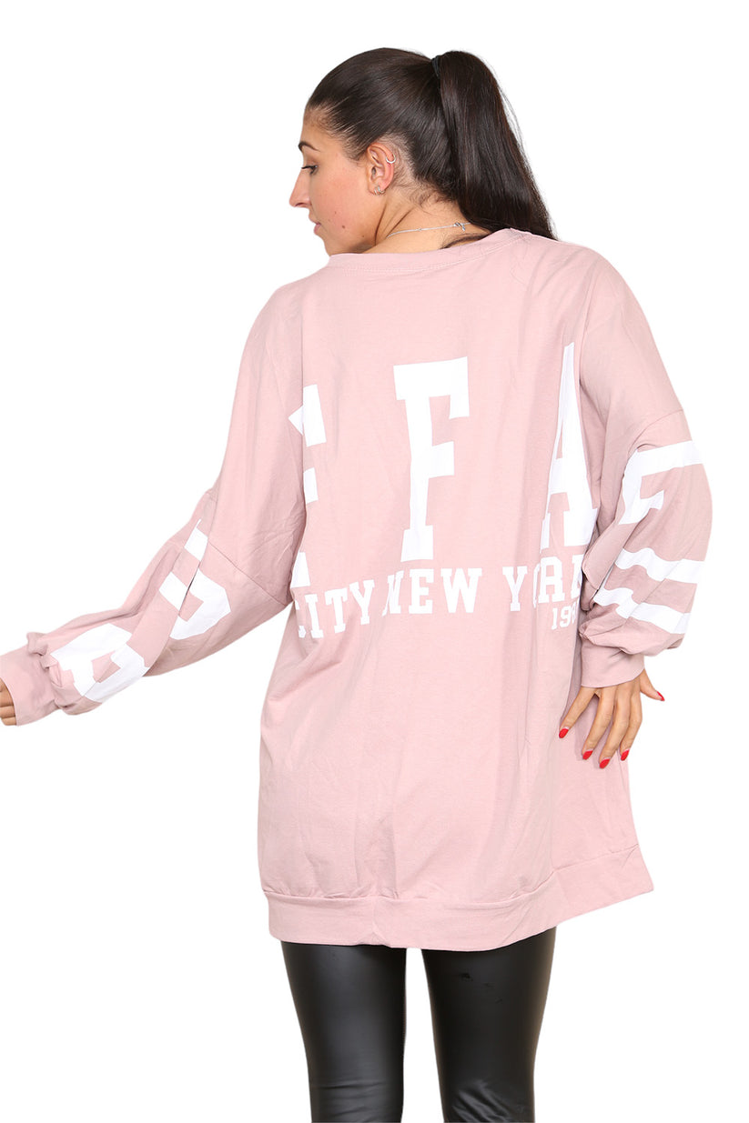 Curve Buffalo Slogan Print Oversized Jumper Dress