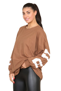 Curve Buffalo Slogan Print Oversized Jumper Dress