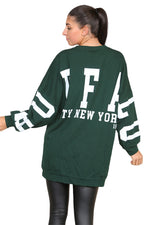 Load image into Gallery viewer, Curve Buffalo Slogan Print Oversized Jumper Dress
