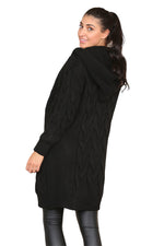 Load image into Gallery viewer, Knitted Cables Hooded Long Over-Sized Cardigan
