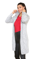 Load image into Gallery viewer, Knitted Cables Hooded Long Over-Sized Cardigan
