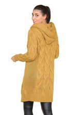 Load image into Gallery viewer, Knitted Cables Hooded Long Over-Sized Cardigan
