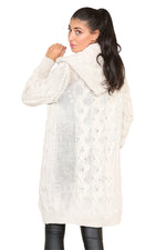 Load image into Gallery viewer, Knitted Cables Hooded Long Over-Sized Cardigan
