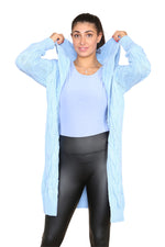 Load image into Gallery viewer, Knitted Cables Hooded Long Over-Sized Cardigan
