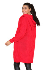 Load image into Gallery viewer, Knitted Cables Hooded Long Over-Sized Cardigan
