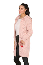 Load image into Gallery viewer, Knitted Cables Hooded Long Over-Sized Cardigan
