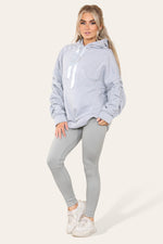 Load image into Gallery viewer, Curve Set Ruched Sleeves Hoodie With Satin Ribbon &amp; High Waist Ribbed Leggings
