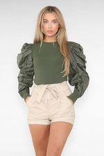 Load image into Gallery viewer, PU Faux Leather Belted Wet Look Shorts With Strap
