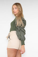 Load image into Gallery viewer, PU Faux Leather Belted Wet Look Shorts With Strap

