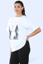 Load image into Gallery viewer, Oversized &quot;If You Don&#39;t Pay My Bills&quot; Printed Short Sleeve T-Shirt
