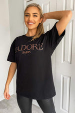 Load image into Gallery viewer, Oversized “J&#39; Adore Paris” Short Sleeves T-Shirt
