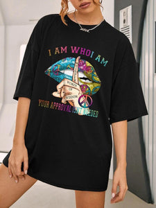 Oversized Whishper Words of Wisdom Short Sleeves T-Shirt