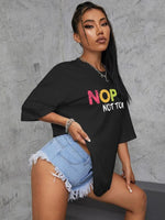 Load image into Gallery viewer, Oversized “Nope Not Today” Short Sleeves T-Shirt
