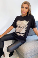 Load image into Gallery viewer, Oversized Printed Paris Short Sleeves T-Shirt
