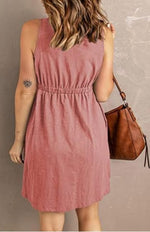 Load image into Gallery viewer, Light Pink Elasticated Waist Dress

