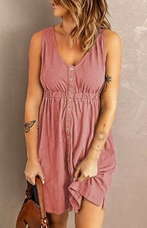 Light Pink Elasticated Waist Dress