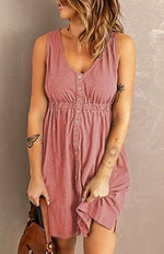 Load image into Gallery viewer, Light Pink Elasticated Waist Dress
