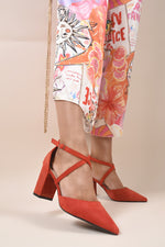 Load image into Gallery viewer, Cross Strap Block Heels
