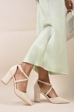 Load image into Gallery viewer, Cross Strap Block Heels
