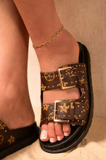 Load image into Gallery viewer, Double Buckle Studded Slip On Sandals
