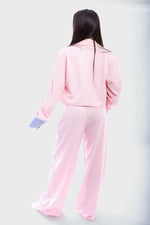 Load image into Gallery viewer, Long Sleeve Cropped Blazer Top And Straight Leg Trouser Co-ord Set
