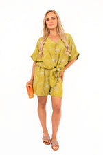 Load image into Gallery viewer, Button Front Short Sleeve Co-ord Set with Tie Waist
