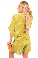 Load image into Gallery viewer, Button Front Short Sleeve Co-ord Set with Tie Waist
