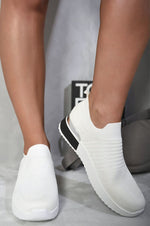 Load image into Gallery viewer, Slip On Sock Wedge Trainers
