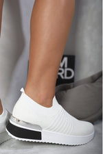 Load image into Gallery viewer, Slip On Sock Wedge Trainers
