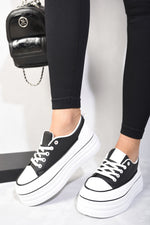 Load image into Gallery viewer, Platform Wedge Lace Up Trainers
