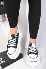 Load image into Gallery viewer, Platform Wedge Lace Up Trainers
