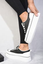 Load image into Gallery viewer, Platform Wedge Lace Up Trainers
