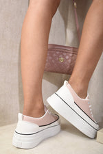 Load image into Gallery viewer, Platform Wedge Lace Up Trainers
