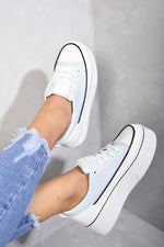 Load image into Gallery viewer, Platform Wedge Lace Up Trainers
