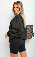 Load image into Gallery viewer, J&#39;Adore Paris Print Oversized Jumper Top
