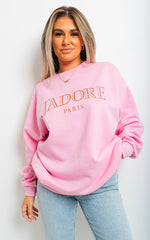 Load image into Gallery viewer, J&#39;Adore Paris Print Oversized Jumper Top
