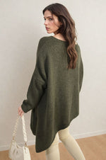 Load image into Gallery viewer, Asymmetric Oversized Knitted Jumper

