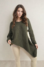 Load image into Gallery viewer, Asymmetric Oversized Knitted Jumper
