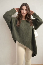 Load image into Gallery viewer, Asymmetric Oversized Knitted Jumper
