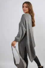 Load image into Gallery viewer, Asymmetric Oversized Knitted Jumper
