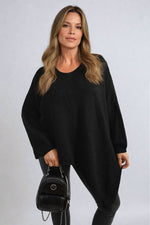 Load image into Gallery viewer, Asymmetric Oversized Knitted Jumper
