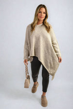 Load image into Gallery viewer, Asymmetric Oversized Knitted Jumper
