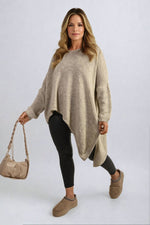 Load image into Gallery viewer, Asymmetric Oversized Knitted Jumper
