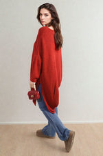 Load image into Gallery viewer, Asymmetric Oversized Knitted Jumper
