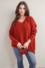 Load image into Gallery viewer, Asymmetric Oversized Knitted Jumper

