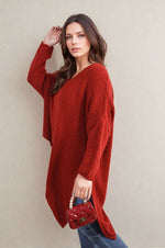 Load image into Gallery viewer, Asymmetric Oversized Knitted Jumper

